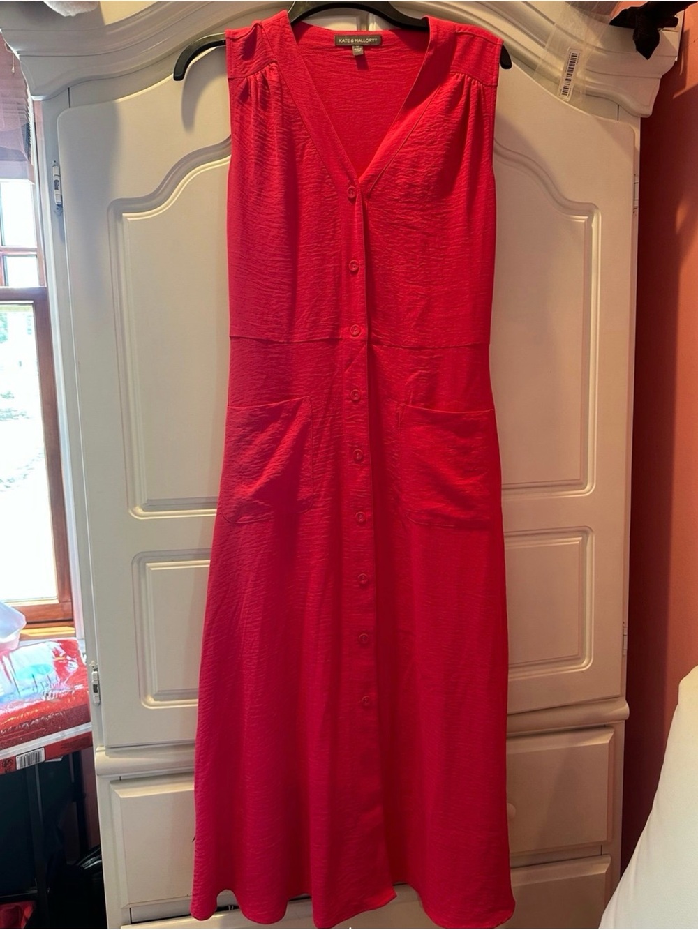 Kate & Mallory Women’s Sleeveless Maxi Dress Size Medium Bright Pink
